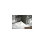 Receveur de douche rectangulaire 80x100cm, blanc mat effet pierre, allibert mooneo