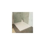 Receveur de douche rectangulaire en b�ton, 100 x 80 cm, blanc, homesight