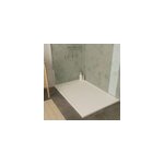 Receveur de douche rectangulaire en b�ton, 140 x 90 cm, blanc, homesight