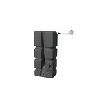 Rcuprateur d'eau de pluie 310l eda coloris anthracite l. 60 x l. 40 x h. 1380 cm