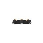 Reglette 3 spots de salle de bain consuma noir mat gu10 ip44 l. 40 x l. 12 x h. 10cm eglo