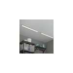 R�glette lumineuse nehsi led int�gr�e blanc neutre ip65 4400lm 43w l. 70xl. 130xh. 5, 6 cm gris goodhome ...