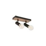 Rglette spot 2 lumires e27 40w corep conrad noir l. 28 x h. 12 cm