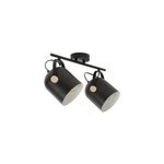 Rglette spot 2 lumires e27 40w corep yvla noir mat l. 45 x h. 17. 5 x p. 22 cm