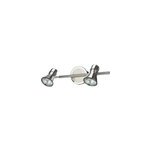 R�glette spot 2 lumi�res gu10 10w goodhome aphroditus nickel l. 30 x l. 9 x h. 16 cm
