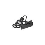 R�glette spot 2 lumi�res gu10 5w goodhome chaman noir mat l. 30 x l. 17 x h. 7 cm