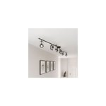 R�glette spot 6 lumi�res gu10 5w goodhome chaman noir mat l. 180 x l. 12 x h. 21 cm