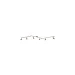 R�glette spot 6 lumi�res gu10 7w goodhome aspis nickel satin� l. 134 x l. 55 x h. 16 cm