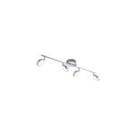 Rglette spot led intgre salto ip20 24, 5w 2560lm blanc chaud l. 76 x l. 13 x h. 18cm eglo chrome