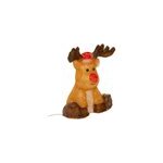 Renne de no�l lumineux marron et rouge led blanc 30cm feeric light & christmas