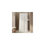 Rideau de douche goodhome elland l. 200 x h. 180 cm coloris blanc en lin et polyester