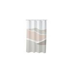 Rideau de douche à illets l. 180 x h. 200 cm motifs design coloris beige, future home dune Rideau de douche à illets l. 180 x h. 200 cm motifs design coloris beige, future home dune