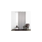 Rideau eve occultant jby creation l. 135 x h. 240cm uni gris clair