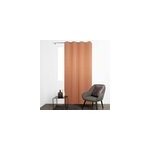 Rideau eve occultant jby creation l. 135 x h. 240cm uni orange terracotta