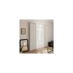 Rideau isolant thermique à oeillets beige écru l. 240 x l. 140 cm Rideau isolant thermique à oeillets beige écru l. 240 x l. 140 cm