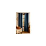Rideau isolant thermique à oeillets, doublure polaire, bleu navy l. 240 x l. 140cm, chambray Rideau isolant thermique à oeillets, doublure polaire, bleu navy l. 240 x l. 140cm, chambray