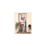 Rideau moustiquaire de porte en pvc gris 100 x h. 220 cm