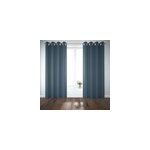 Rideau occultant  oeillets bleu l. 260 x l. 140 cm goodhome, novan