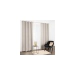 Rideau occultant phonique � illets beige cr�me l. 135 x h. 260 cm jby creation