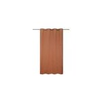 Rideau occultant thermique  oeillets effet lin terracotta l. 260 x l. 140cm ornami