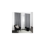 Rideau occultant thermique � oeillets gris clair l. 240 x l. 135cm, jby creation
