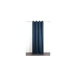 Rideau tamisant  illets effet lin elisus bleu marine l. 260 x l. 140cm jby creation