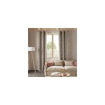 Rideau tamisant � illets fleuri batam h. 260 x l. 140cm beige goodhome