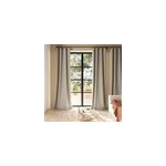 Rideau tamisant � illets en lin ambala beige lin h. 260 x l. 140cm goodhome