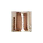 Rideau tamisant  oeillets en coton, point de bourdon mongla terracotta l. 260 x l. 140cm goodhome