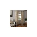 Rideau tamisant � oeillets ethnic marron, beige h. 260 x l. 140cm casa mediterranea 1967 sl