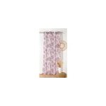 Rideau tamisant  oeillets fleuri rose aquarelle l. 260 x l. 145cm linder
