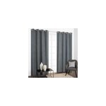 Rideau tamisant  oeillets vence bleu marine l. 240 x l. 140cm jby creation