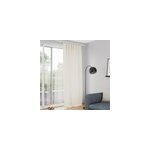 Rideau tamisant � passants effet tiss� beige cr�me l. 260 x l. 140cm