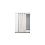 Rideau thermique  oeillets uni luna blanc ivoire l. 260 x l. 140cm rocle