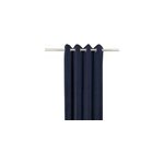 Rideau tamisant effet velours bleu marine � illets l. 140 x h. 260 cm goodhome velvet