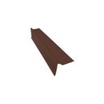 Rive pour plaque de toiture imitation tuile coverlife en pvc marron 105 cm