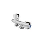 Robinet � clapet � double sorties pour l'alimentation de 2 machines � laver, entr�e m�le 1 / 2 ; - double ...