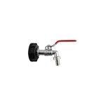 Robinet pour cuve ibc en laiton chromé 20x27 + embout tuyau arrosage Robinet pour cuve ibc en laiton chromé 20x27 + embout tuyau arrosage