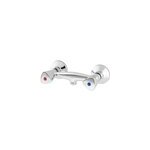 Robinet mélangeur mural pour douche entraxe 150 mm mâle 15 x 21 en laiton chromé grenvik Robinet mélangeur mural pour douche entraxe 150 mm mâle 15 x 21 en laiton chromé grenvik