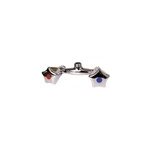 Robinet mlangeur mural pour douche entraxe 80 mm mle 15 x 21 en laiton chrom noyon et thiebault