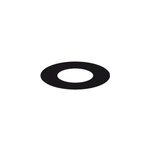 Rosace lment droit plafond noir 150 mm poujoulat
