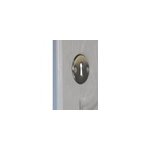 Rosace de fonction rond � visser � serrure goodhome brillant argent �48mm