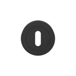 Rosace de fonction rond � visser � serrure goodhome duod mat noir �50mm