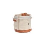 Sac à bûches en toile et poignées cuir aduro proline beige Sac à bûches en toile et poignées cuir aduro proline beige