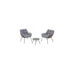 Salon bas de jardin 2 personnes paopao coloris graphite hesperide Salon bas de jardin 2 personnes paopao coloris graphite hesperide