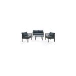 Salon bas de jardin 4 personnes lisbonne aluminium gris anthracite dcb garden Salon bas de jardin 4 personnes lisbonne aluminium gris anthracite dcb garden