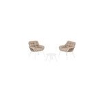 Salon bas de jardin paopao blanc et beige 2 personnes hespéride Salon bas de jardin paopao blanc et beige 2 personnes hespéride