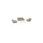 Salon bas de jardin paopao blanc et beige 4 personnes hespéride Salon bas de jardin paopao blanc et beige 4 personnes hespéride