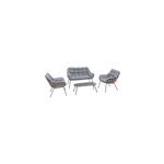 Salon bas de jardin paopao gris 4 personnes hespéride Salon bas de jardin paopao gris 4 personnes hespéride