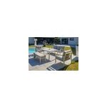 Salon de jardin bas cayenne aluminium blanc dcb garden 7 personnes